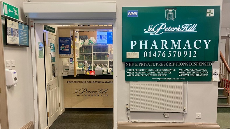 St Peter's Hill Pharmacy, Grantham, Lincolnshire